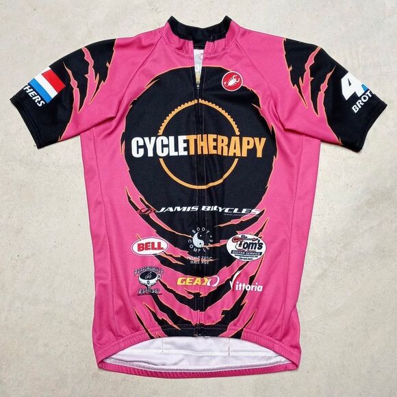 Castelli Cycling Full Zip Jersey Shirt Men's Medium - Picture 1 of 8